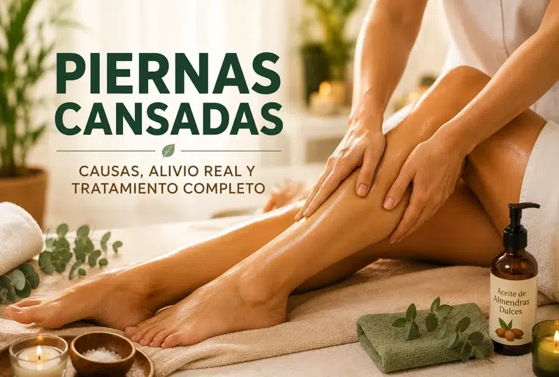 Tratamiento de piernas cansadas con masaje ascendente