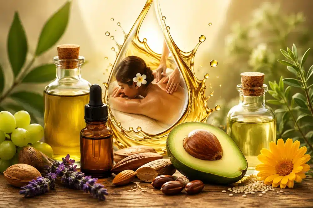 Mejores aceites para masaje con aceites vegetales, esenciales y sesión de masaje relajante