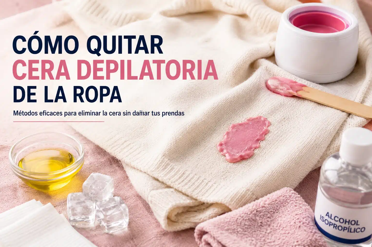 Cómo quitar cera depilatoria de la ropa sin dañar los tejidos