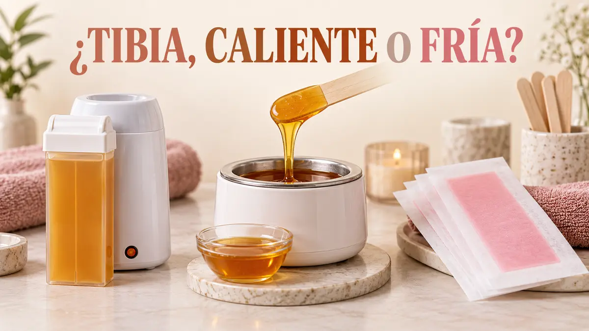 Comparativa entre cera tibia, caliente y fría para depilar