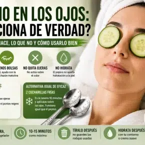 Pepino en la cara y en los ojos: qué hace de verdad