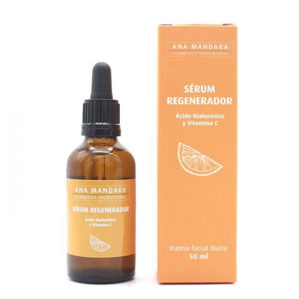 Sérum facial con Vitamina C y ácido hialurónico