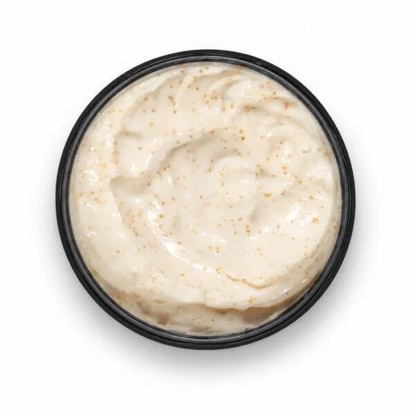 Textura cremosa con partículas del exfoliante de cejas PBS Brow Scrub