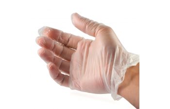 100 guantes de vinilo talla L Transparentes